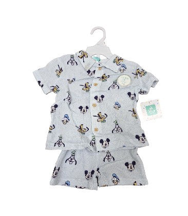 Disney Mickey & Friends Baby 2Pc Short Set Blue