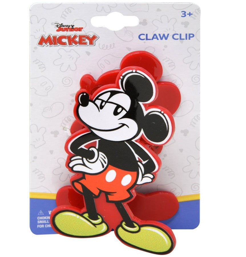 Mickey Character Shaped Hair Claw Clip on Card