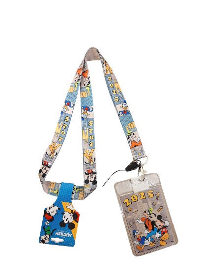 2025 Mickey, Pluto, And Goofy Lanyard W/ Card Holder