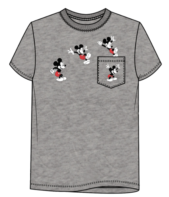 Disney Mickey Mouse T Shirt Jump Pocket