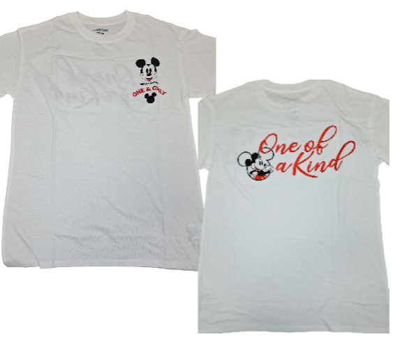 Disney Mickey Mouse Junior Embroidery . One & Only Tee