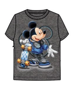 Youth Boys T-Shirt Mickey Skater Black Heather