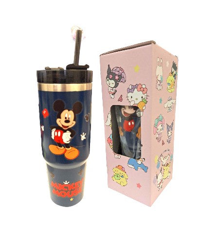 Mickey Mouse Blue Tumbler 30oz w/ Straw in Box