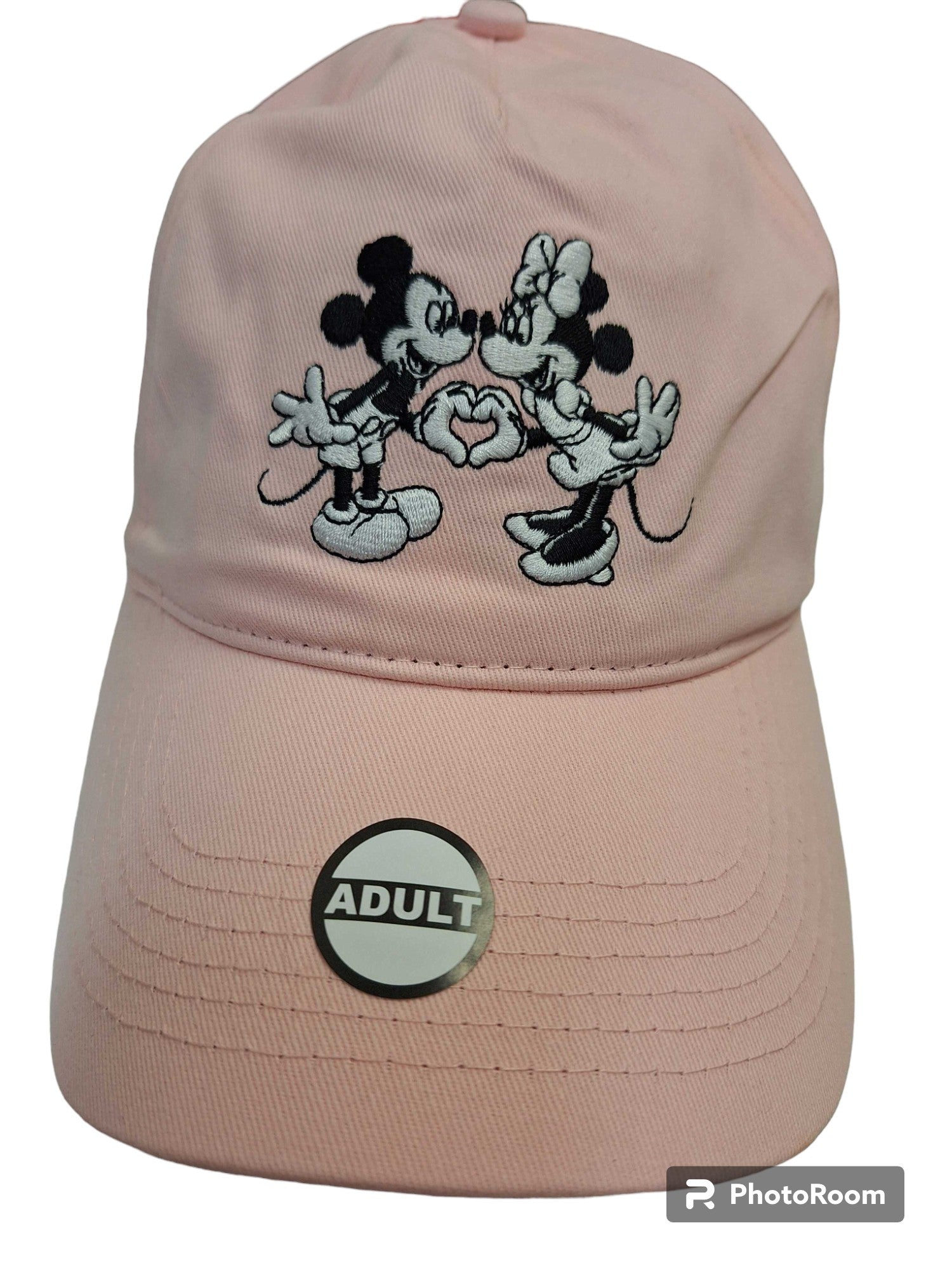 Adults Disney Mickey and Minnie Kissing Pink Cap