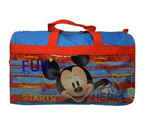 Mickey 600D Polyester Duffle Bag w/ printed PVC Side Panels