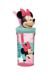 Minnie Mouse 3d Head Tumbler w/ Straw