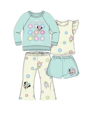 Disney Minnie & Daisy Baby Girls 4Pcs Pants, Short Set