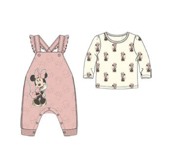 Disney Minnie Baby Girls Overall Set Pink