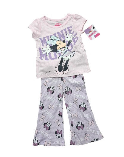 Happy Minnie Pink Shirt & Purple Head Pants Baby Set