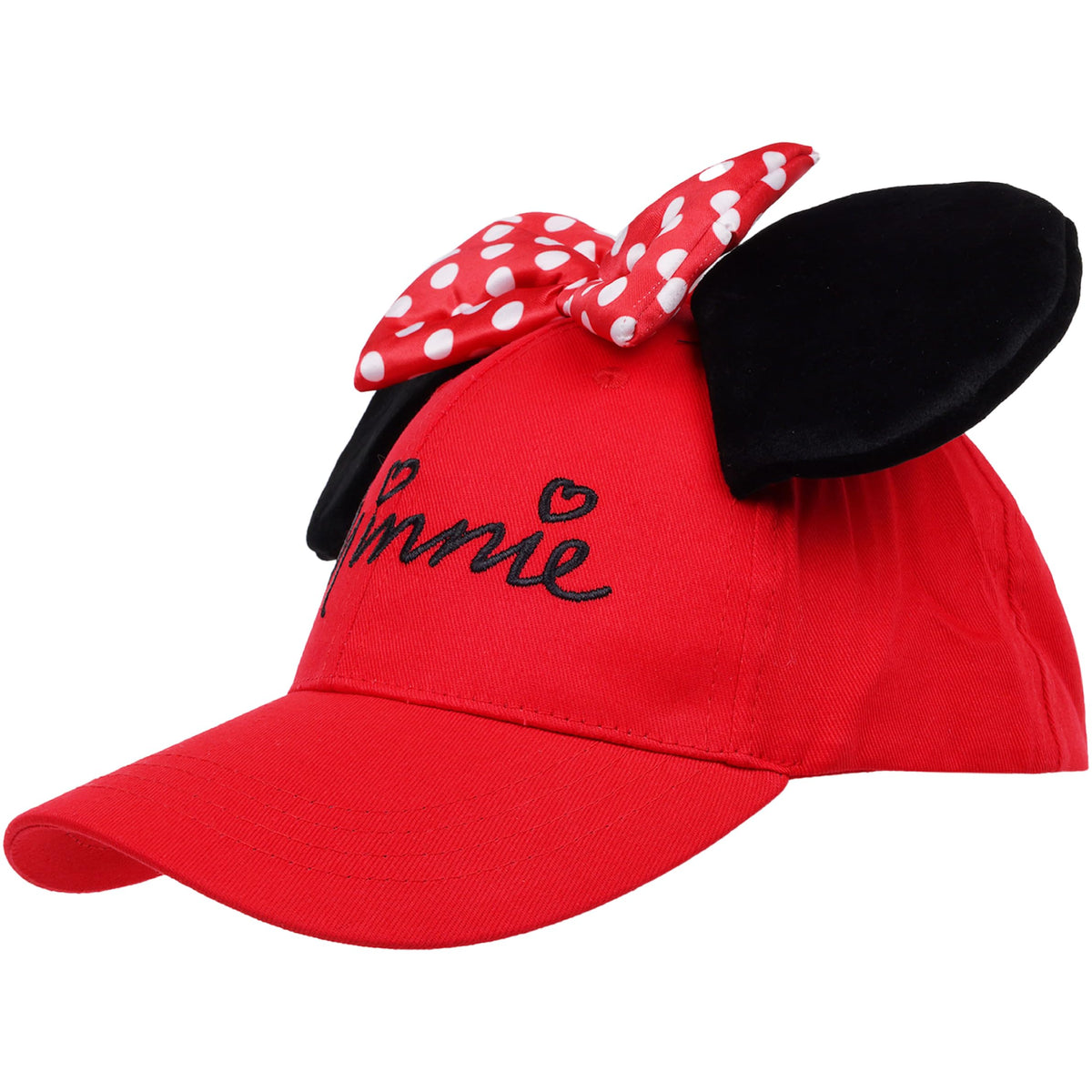Minnie Mouse 3D Ears Hat w/Polka Dot Bow - Red