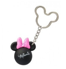 Minnie Icon Ball Key Ring Bow Assrt