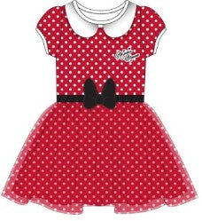 Red Minnie Mouse Toddler Girl Cosplay Dress