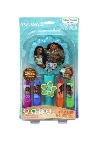 Moana Light Up Mirror w/4 lip Balms on Card