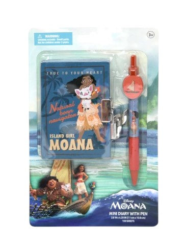 Moana Mini Diary Set w/Pen on Card