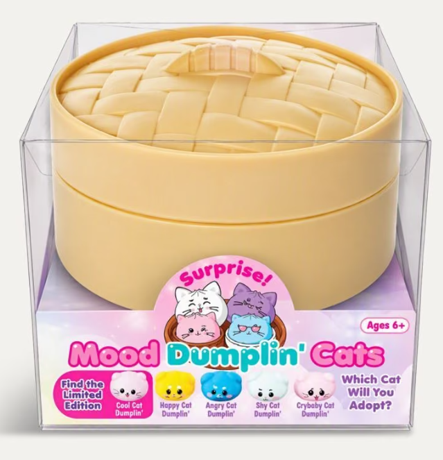 Mood Dumplin Cat Faces Surprise Squishy Toy Asst