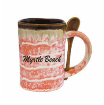 Florida Ceramic Glazed Spoon Mugs