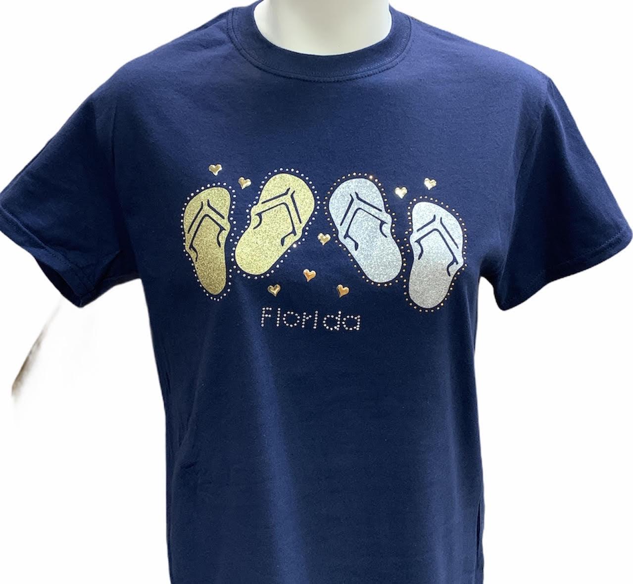 Navy Orlando T-shirt w/Stone Flip Flops
