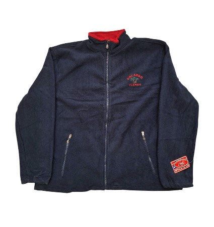 Orlando Adult Full Zip Polar Fleece Navy/Red