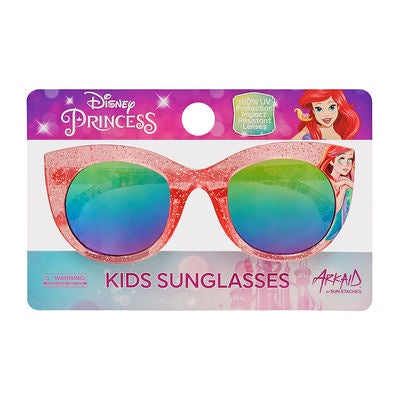 Arkaid The Little Mermaid Pink Glitter Cat Eye Sunglasses