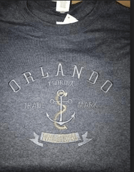 Orlando FL gray Anchor T-SHIRT