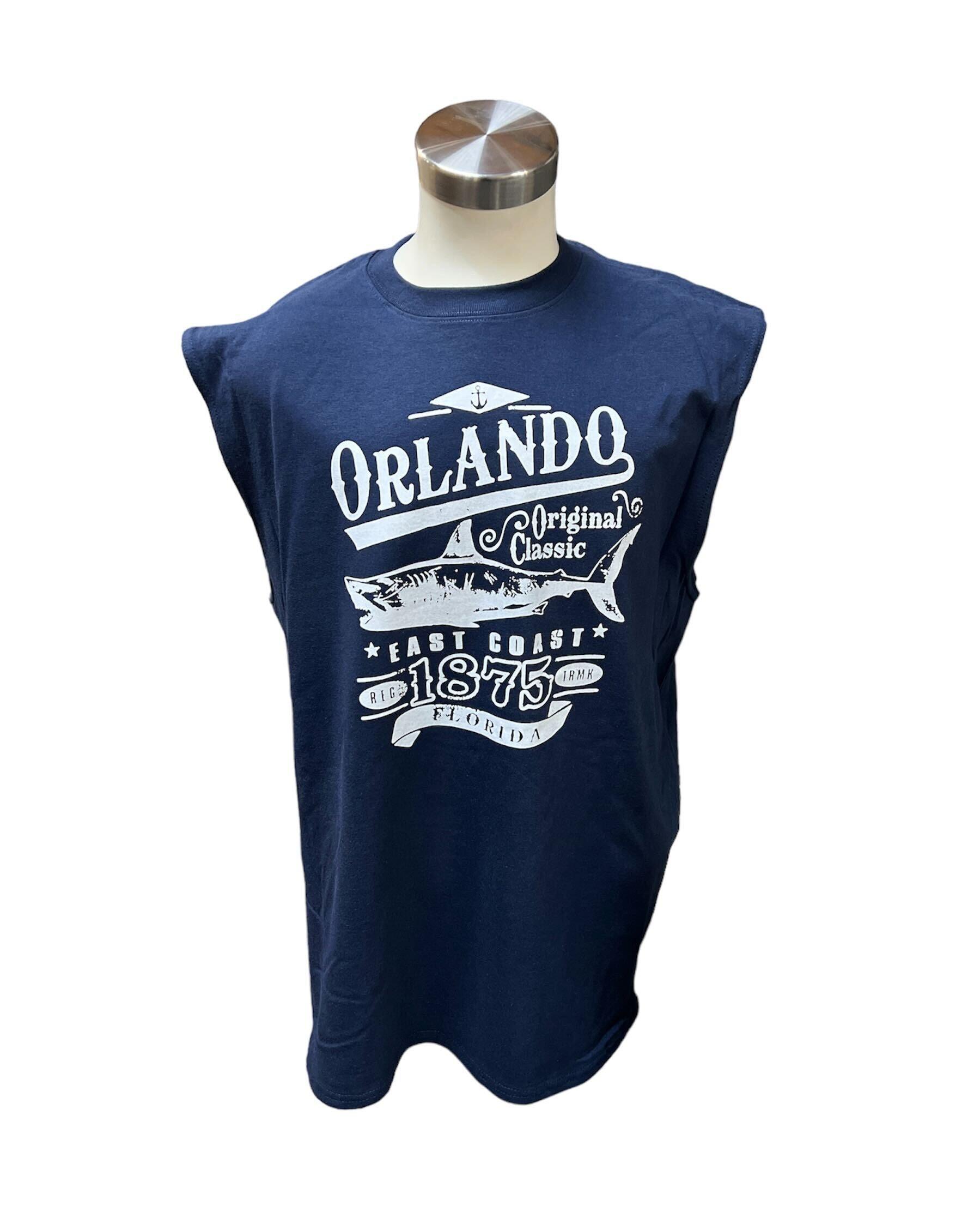 Orlando Shark East Coast 1875 Navy Muscle Shirt