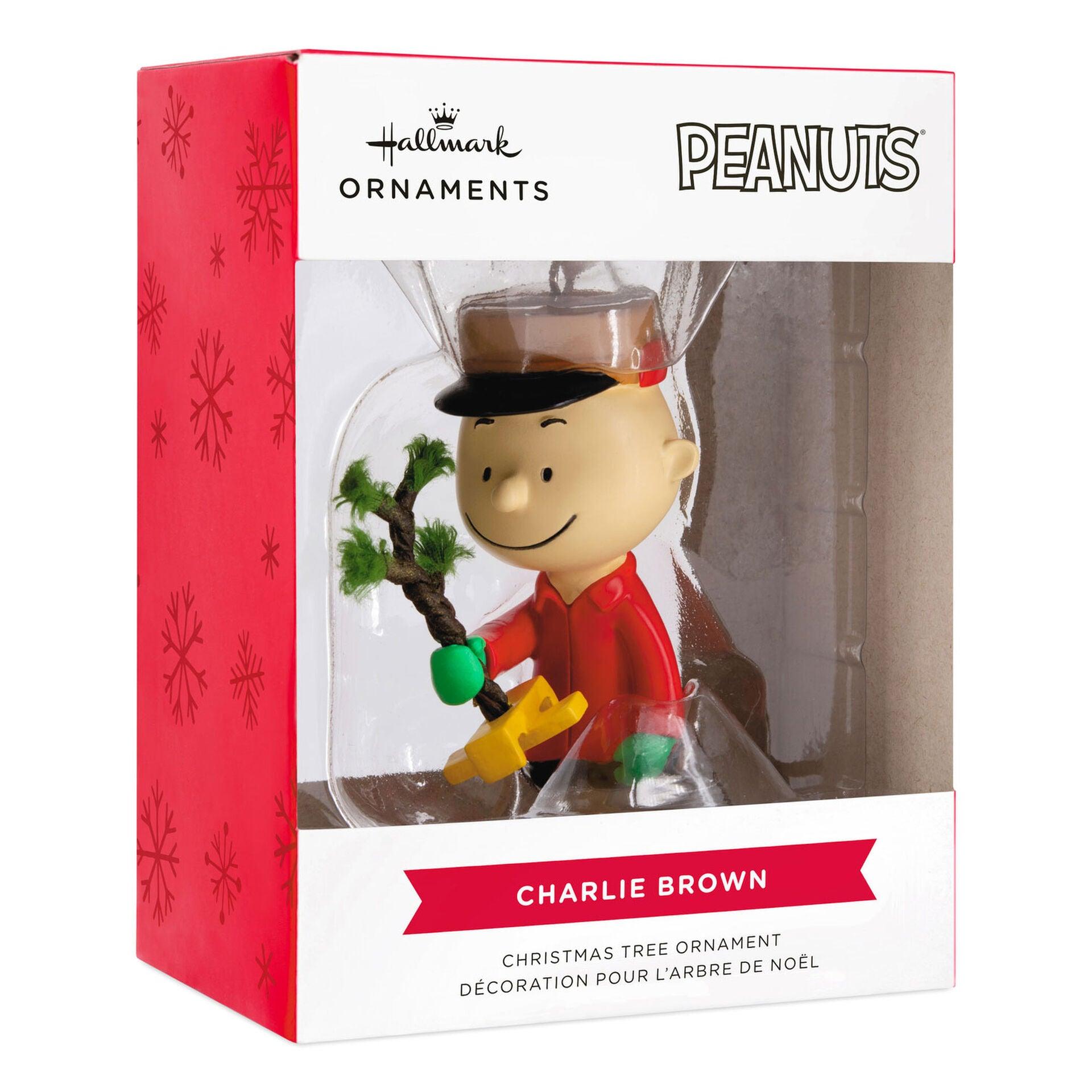 Peanuts® Charlie Brown Kneeling With Tree Hallmark Ornament