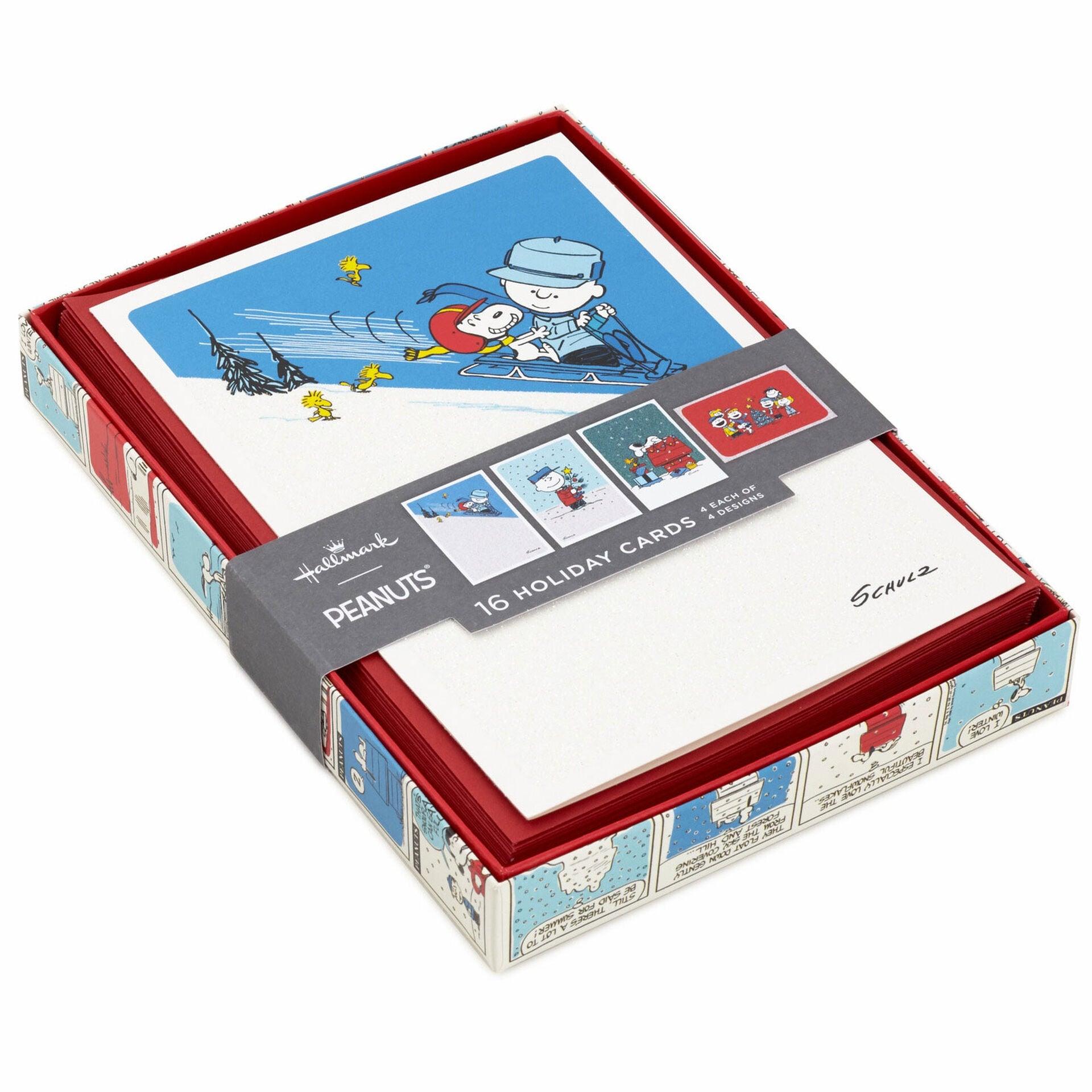 Peanuts® Holiday Traditions Boxed Christmas Cards Assortment, Pack of 16