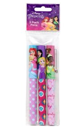 Princess 3pk Pens in Poly Bag with Header