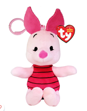 TY Beanie Clip -Disney Piglet