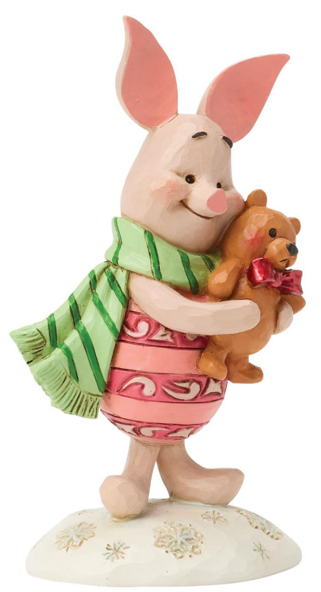 Piglet Hug a Stuffed Bear Mini Figurine