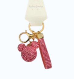 Fashion Keychain Crystal-Ball - Pink