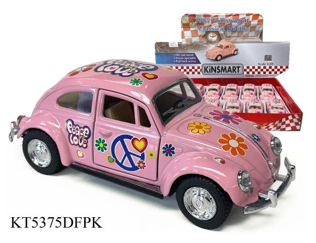 5" 1967 VW Classical Beetle - All Pink