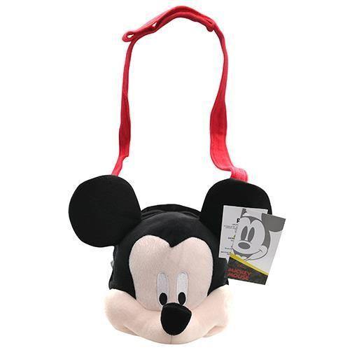Plush Shoulder Bag - Disney - Mickey Mouse Face New 508072