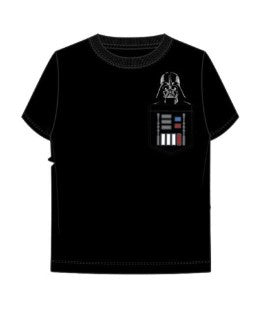 Star Wars Darth Vader Butto Pocket Youth Boys Tee Black