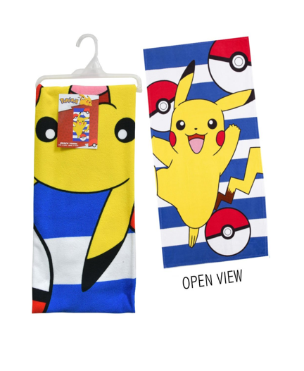 Pokemon 54x27" Beach Towel on Hanger with hangtag