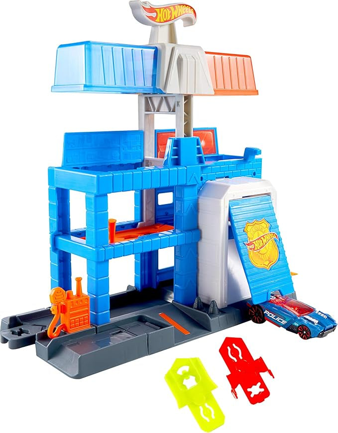 Hot Wheels City Downtown Police Tower Play Set
