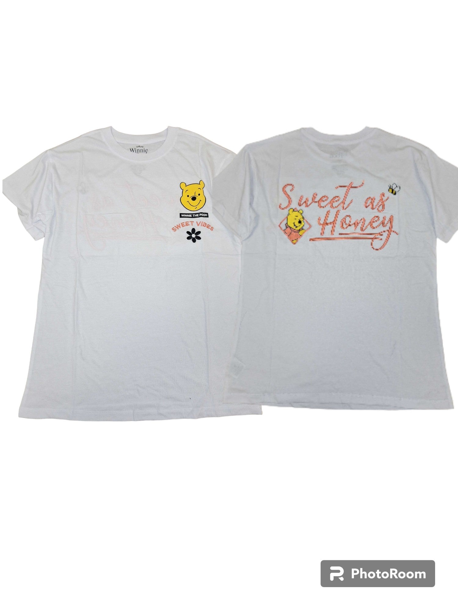 Winnie The Pooh Junior Embroidery Sweet Vibes Tee