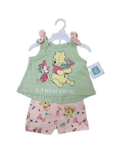 Disney Winnie The Pooh Baby 2Pc Short Set Sage