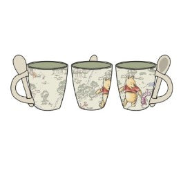 Pooh Map Espresso Mug 4oz w/ Spoon