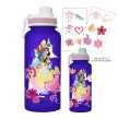 Disney Princess Group 32oz Twist Spout Plastic Bottle w Sticker Set