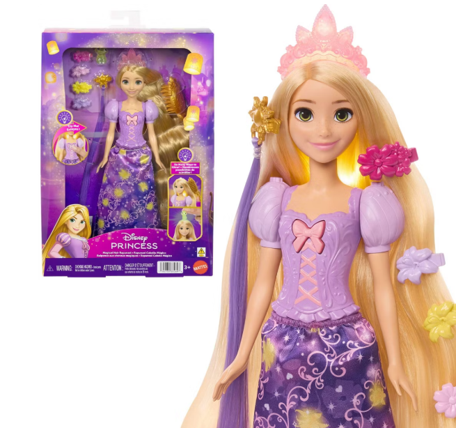 Disney Princess Rapunzel Light-Up Hair Fashion Doll W/ 5 Ways To Glow