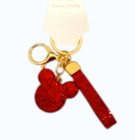 Fashion Keychain Crystal-Ball - Red