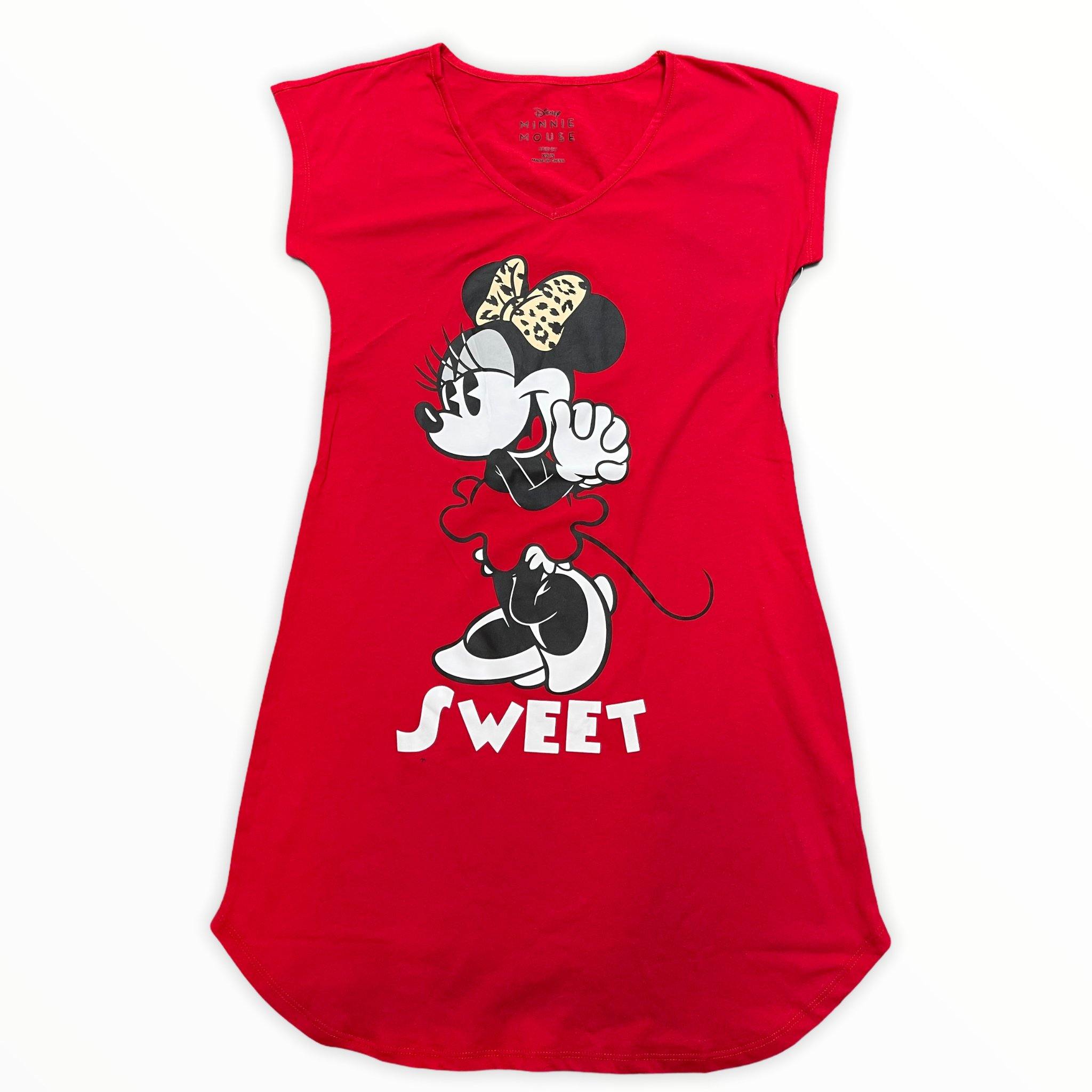 Red Minnie Mouse "Sweet Minnie" Dorm Sleep Shirt