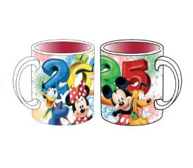 Disney 2025 Mickey & Friends 14oz White Mug