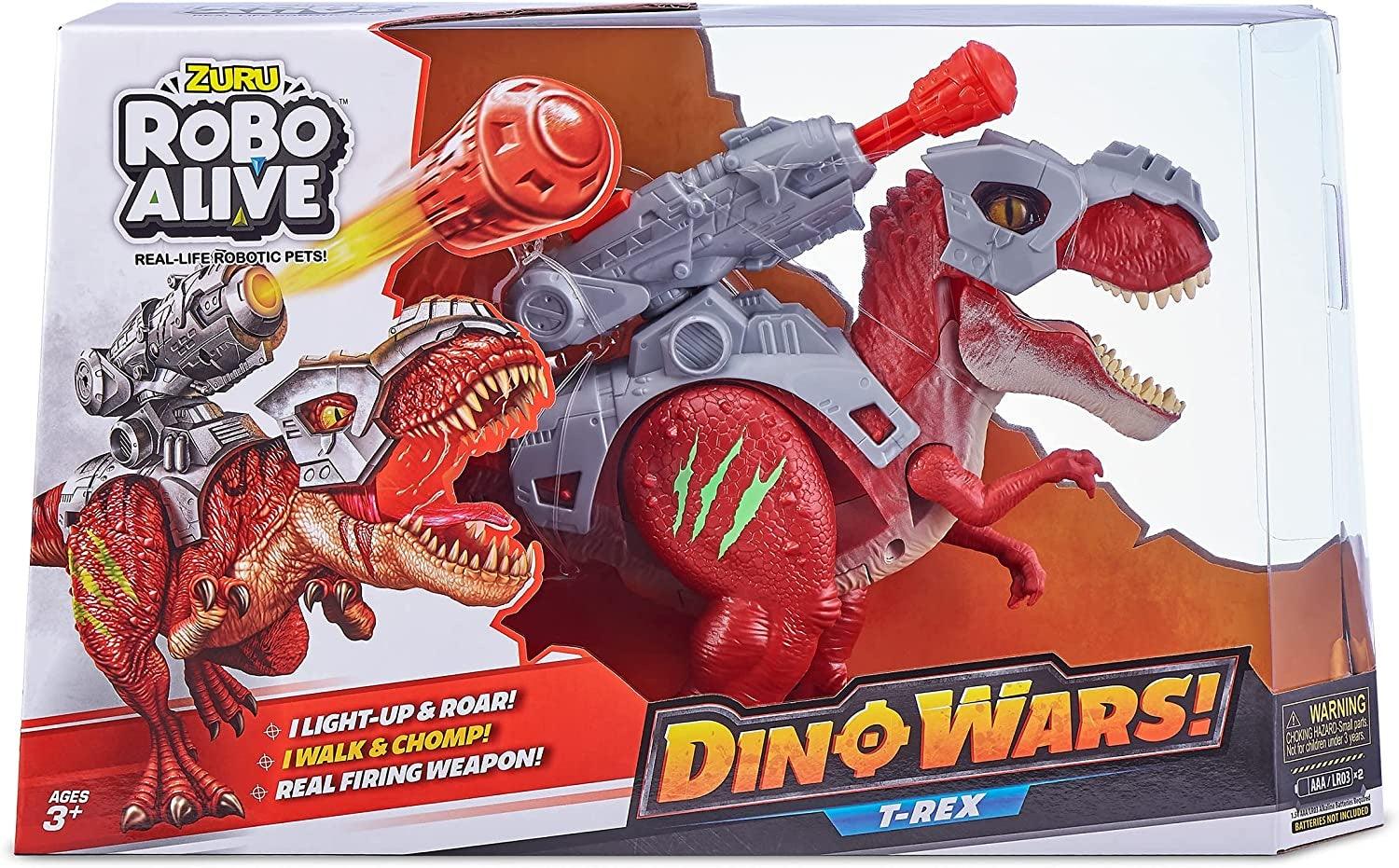Robo Alive Dino Wars Walking T-Rex Toy with Epic Armor