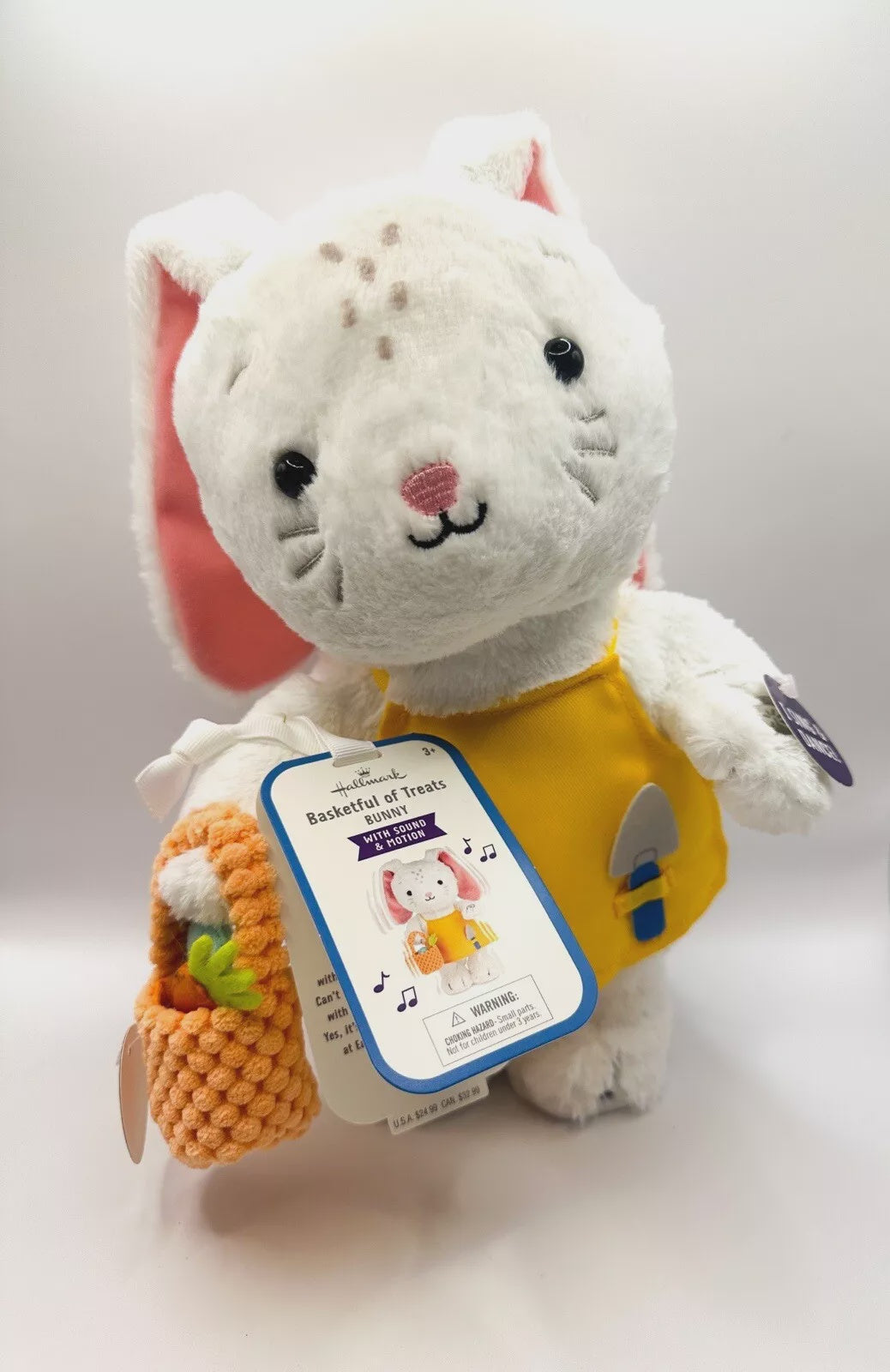 Hallmark Easter Basketful of Treats Bunny Techno Plush Sound Motion