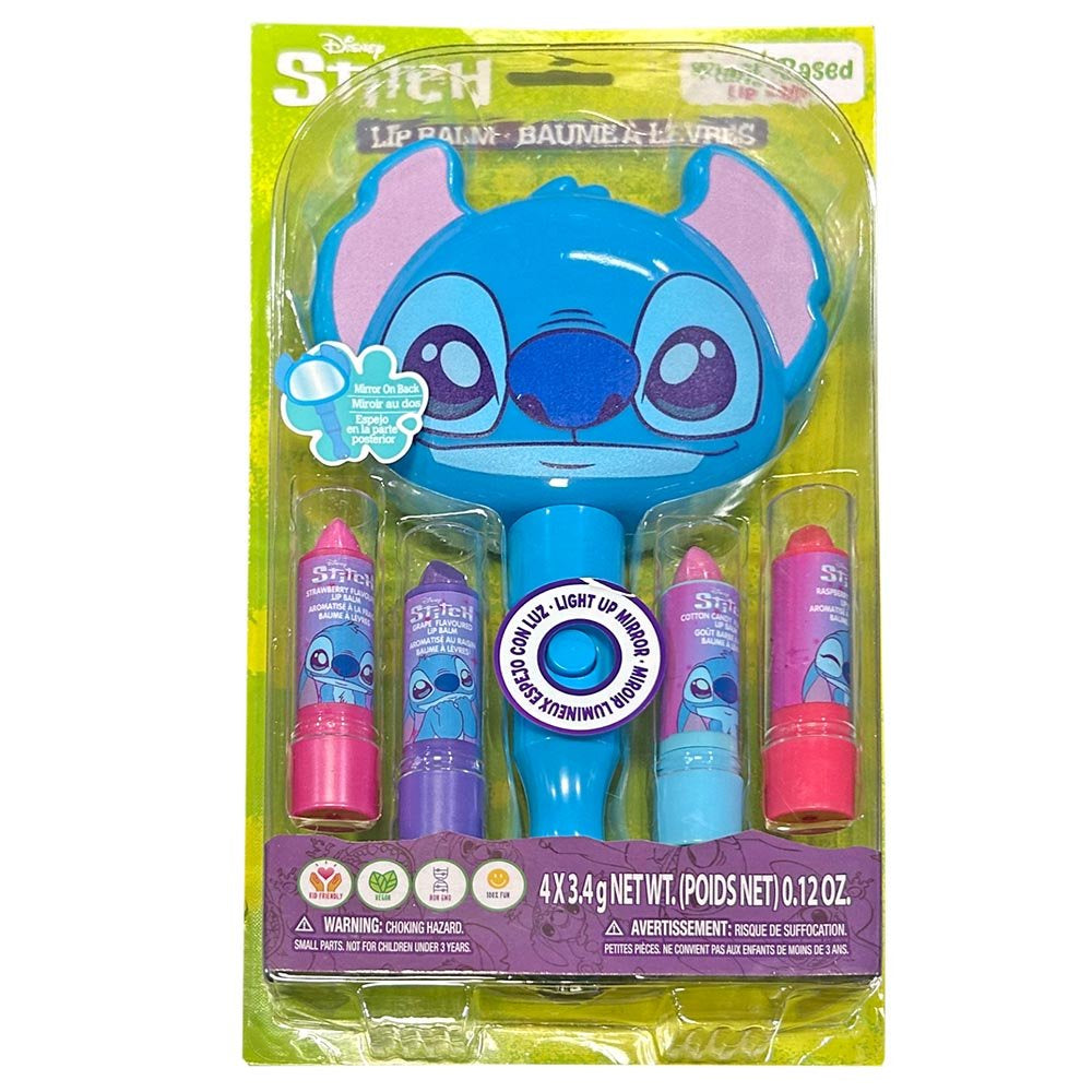 Stitch Light Up Mirror with 4 Lip Balms in Box