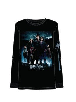 Adult Harry Potter School Scene Long Sleeve Top Black