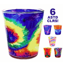 WRAPPED TYE DYE SHOTGLASS