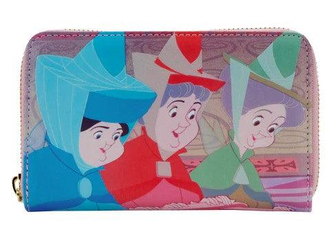 Sleeping Beauty Princess Series Lenticular Zip Around Wristlet Wallet